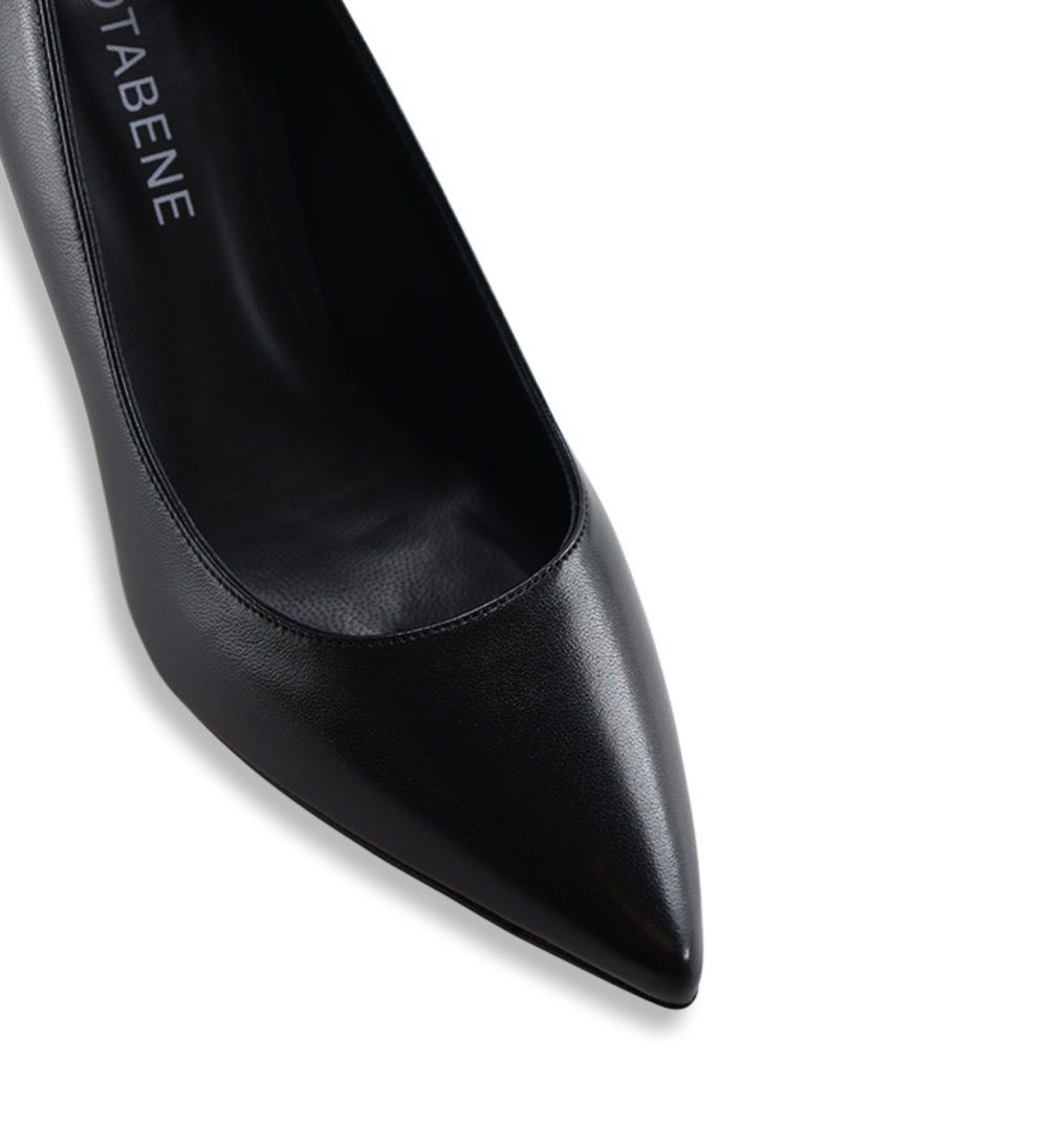 Carolina 70 stilettos, black leather
