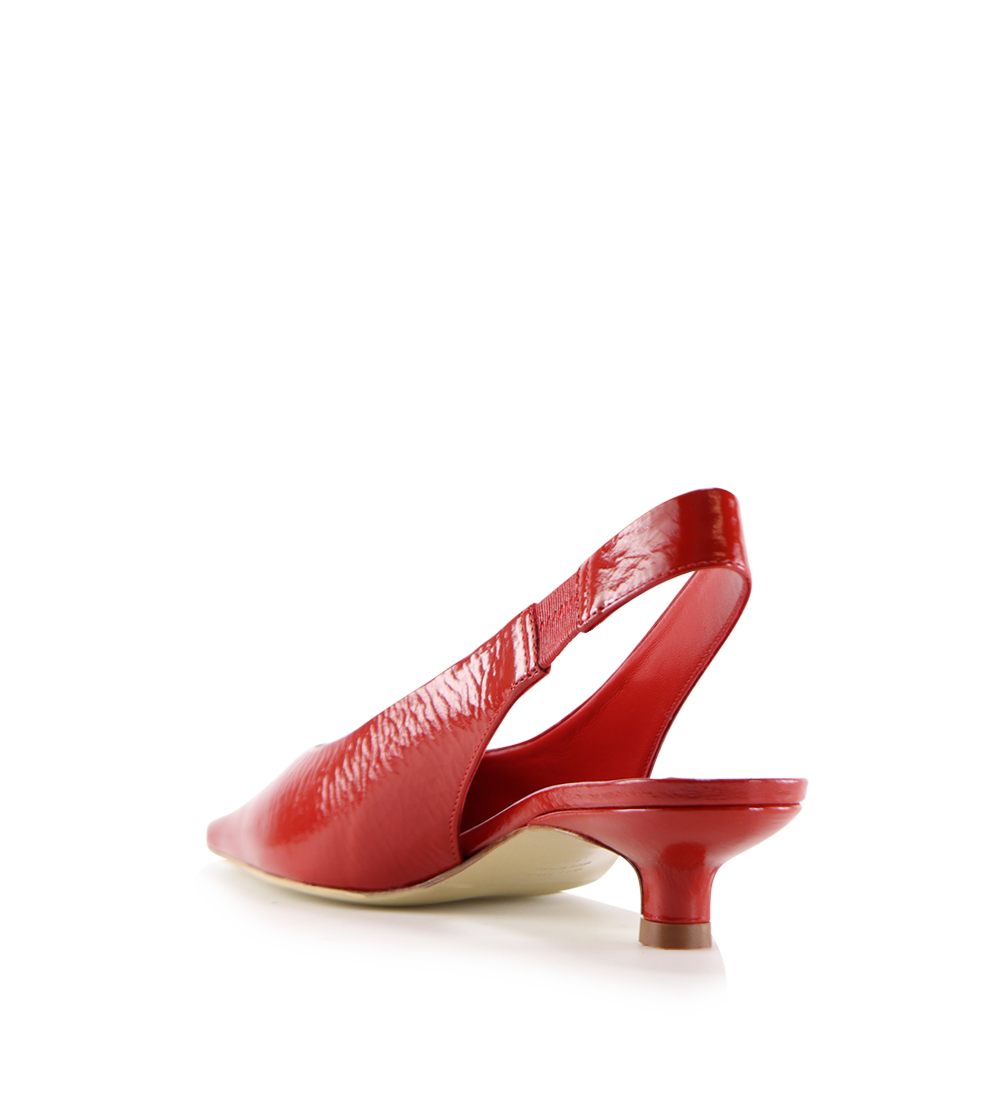 Eleonora 35 slingback stiletter, rød lak