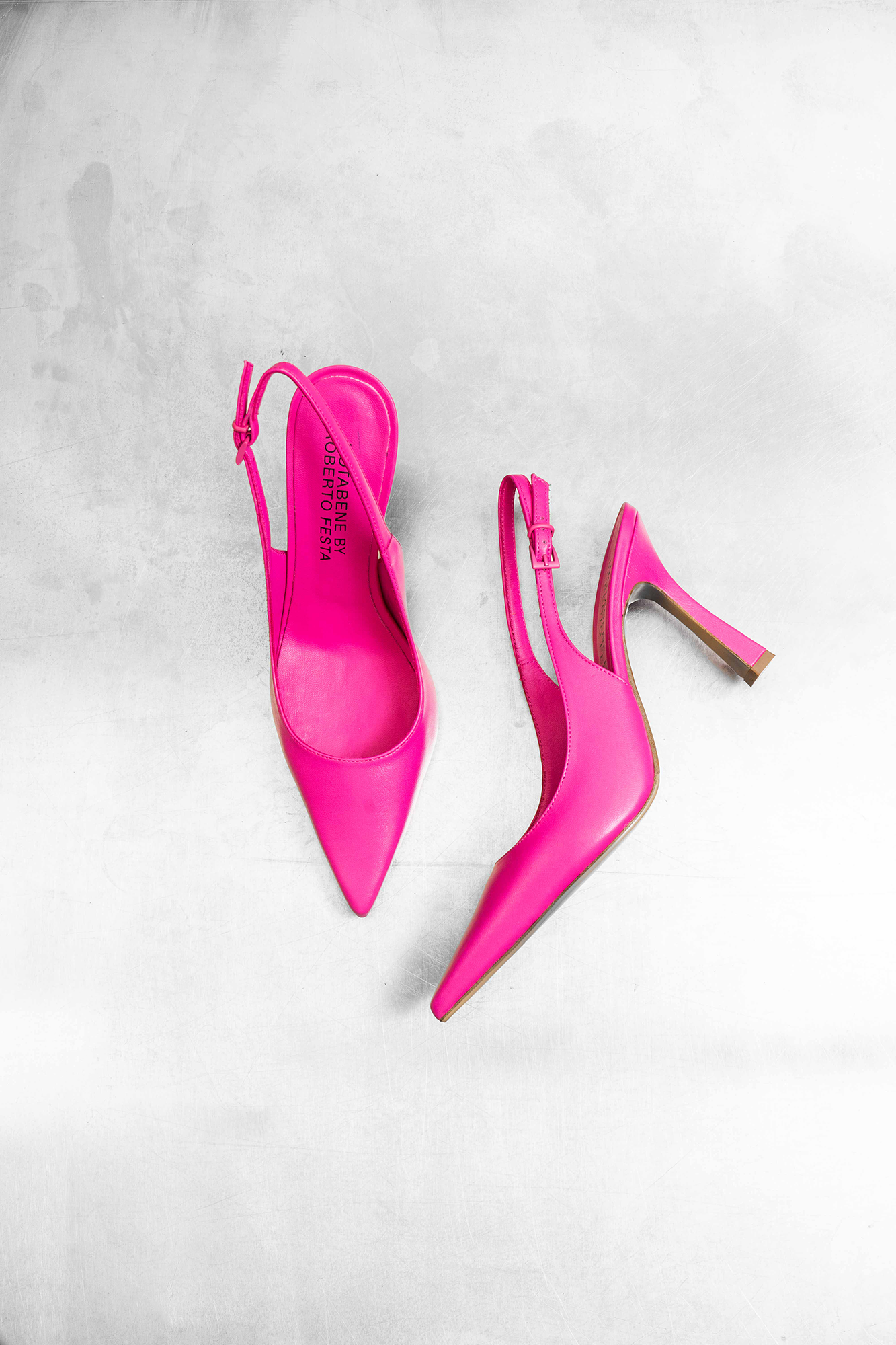 Emilia 90 slingback stilettos, pink leather