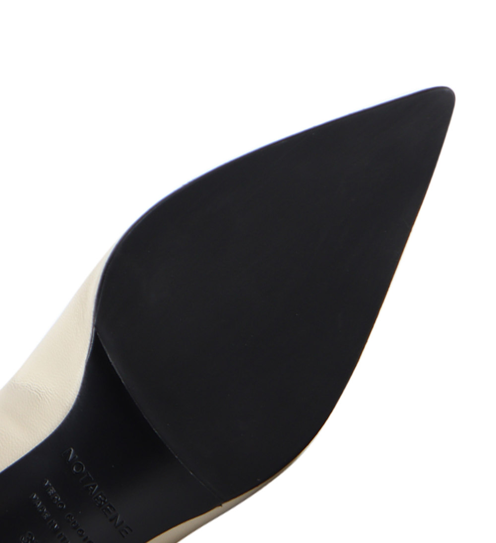Gaia 40 stilettos, off-white leather