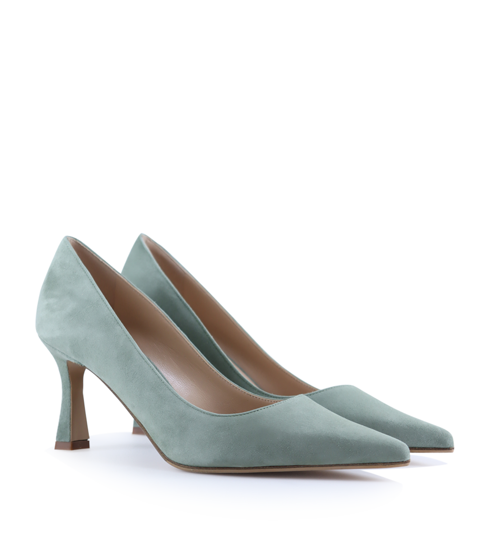 Emily 70 stilettos, mint suede