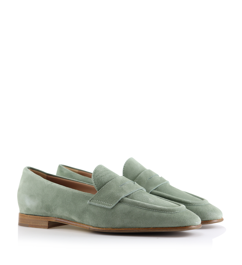 Bless loafers, mint suede