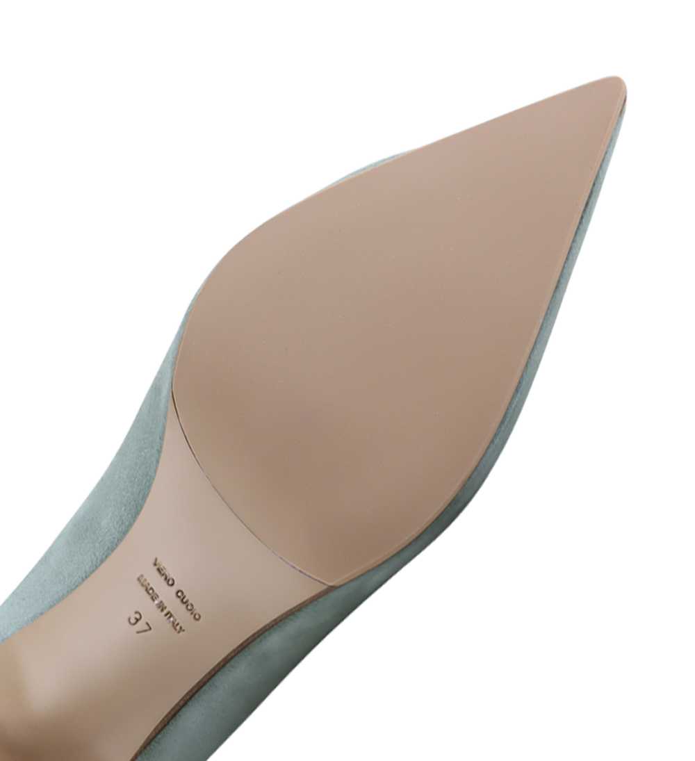 Emily 70 stilettos, mint suede