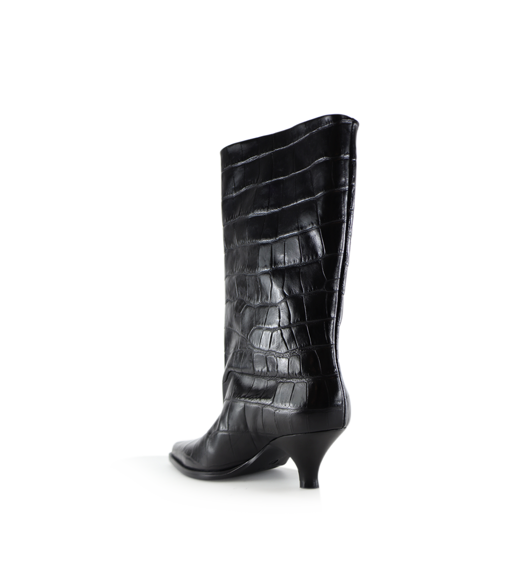 Yovanna boots, black crocodile
