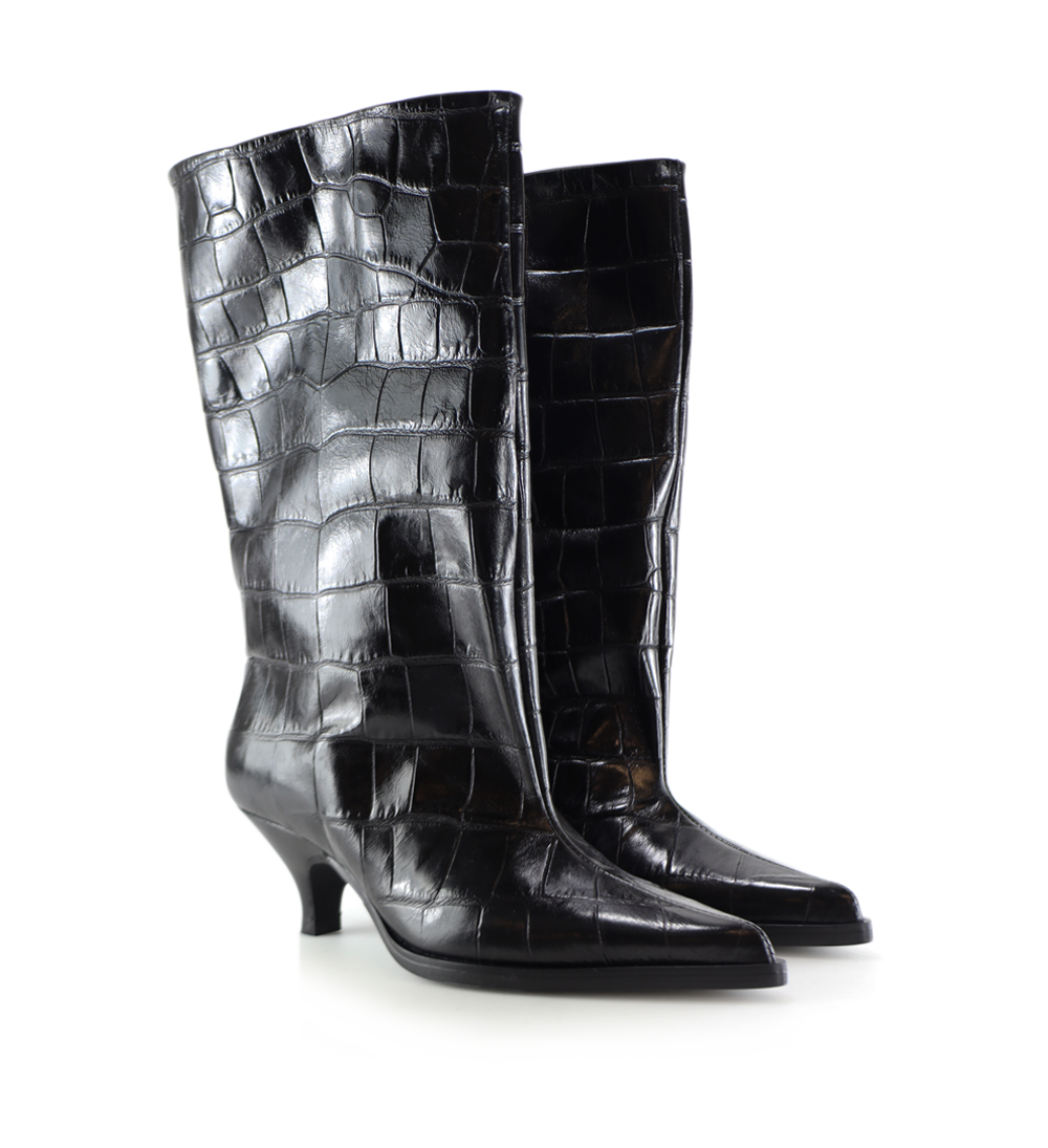 Yovanna boots, black crocodile