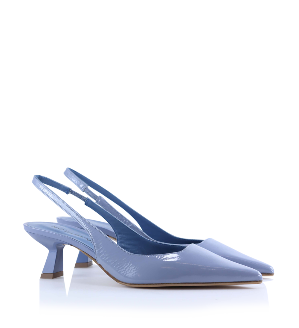 Elisa 50 slingback stilettos, blue patent