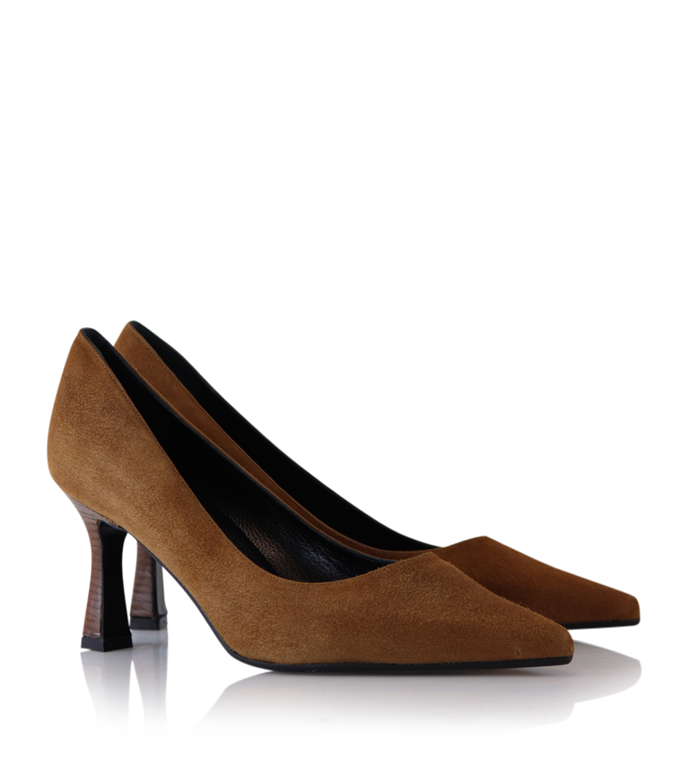 Emily 70 stiletter, cognac ruskind
