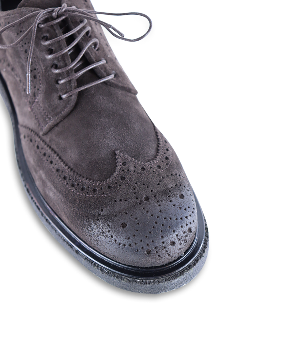 Raffaello lace-up shoes, brown suede