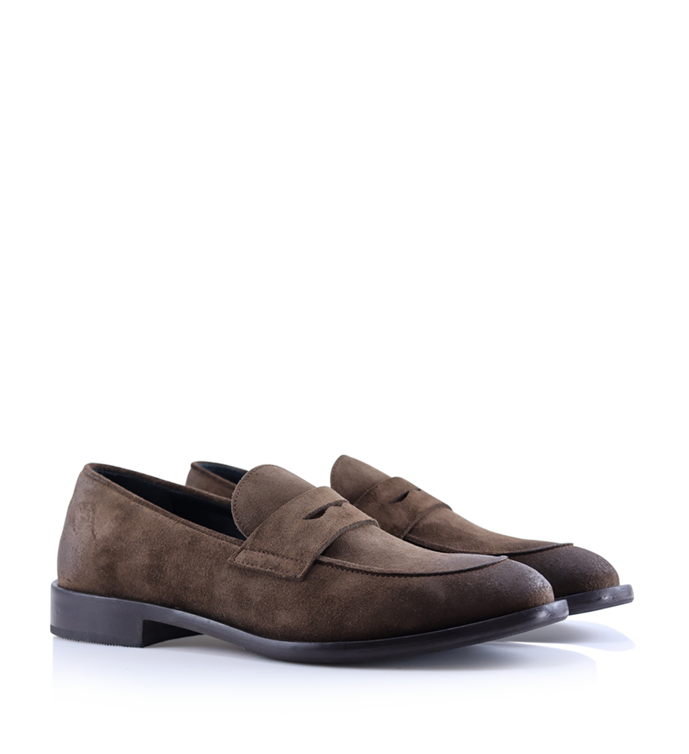 Valentino loafers, brun ruskind