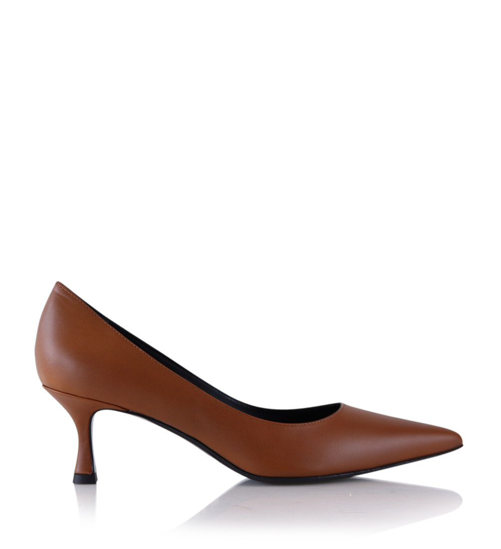 Ayoe 55 stilettos, cognac leather
