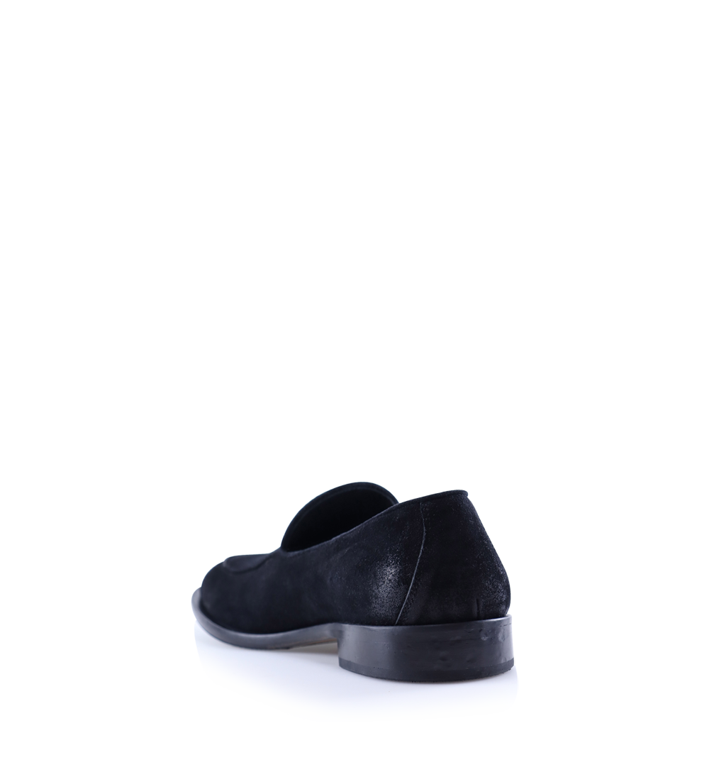 Vittorio loafers, sort ruskind