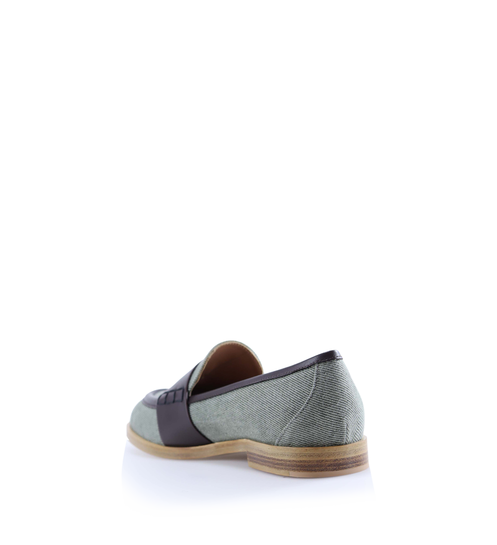 Blondie loafers, kaki denim