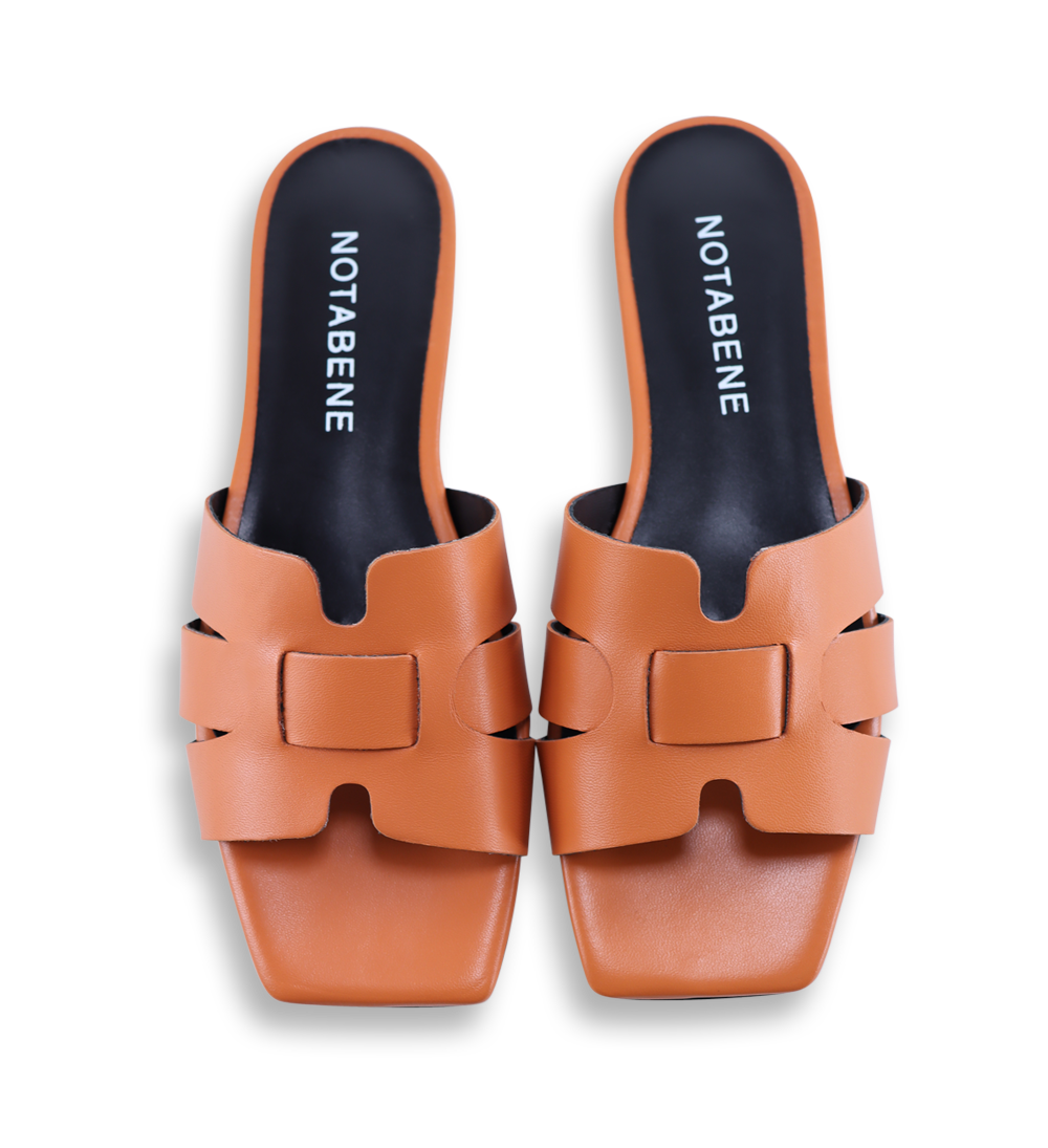Penelope sandals, brown leather