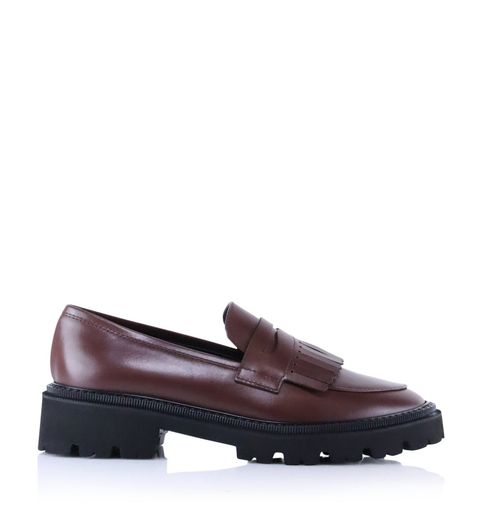 Tereza loafers, chestnut leather