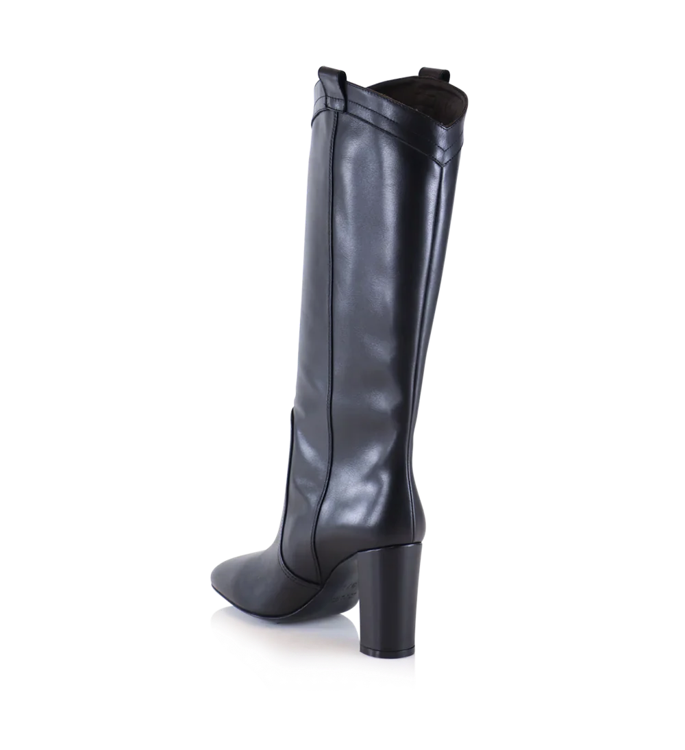 Maria 80 boots, black leather