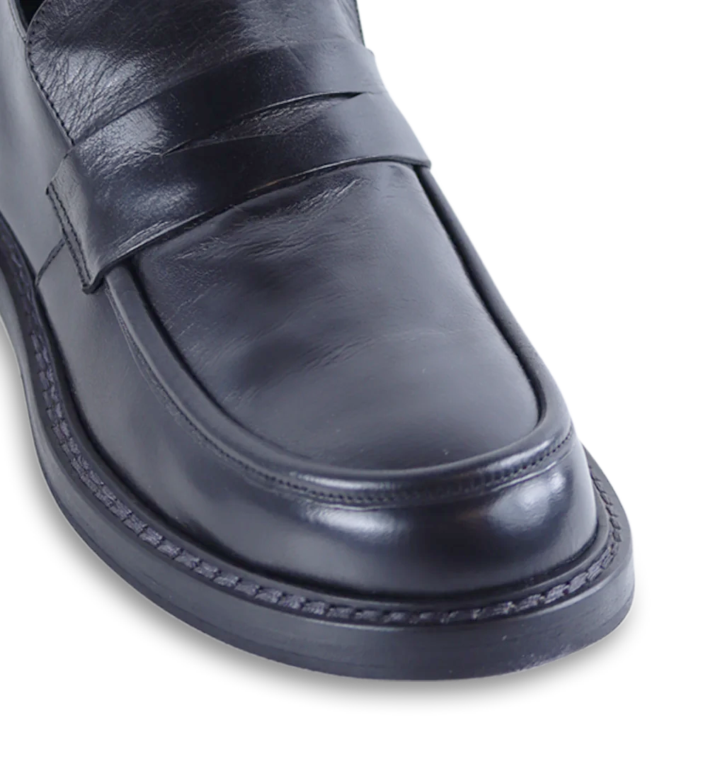 Renzo loafers, sort læder