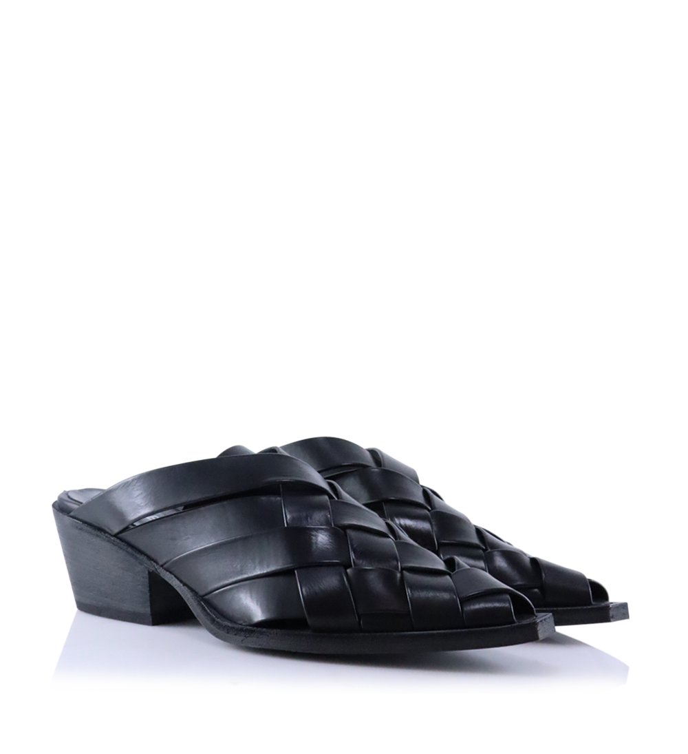 Luana sandals, black leather