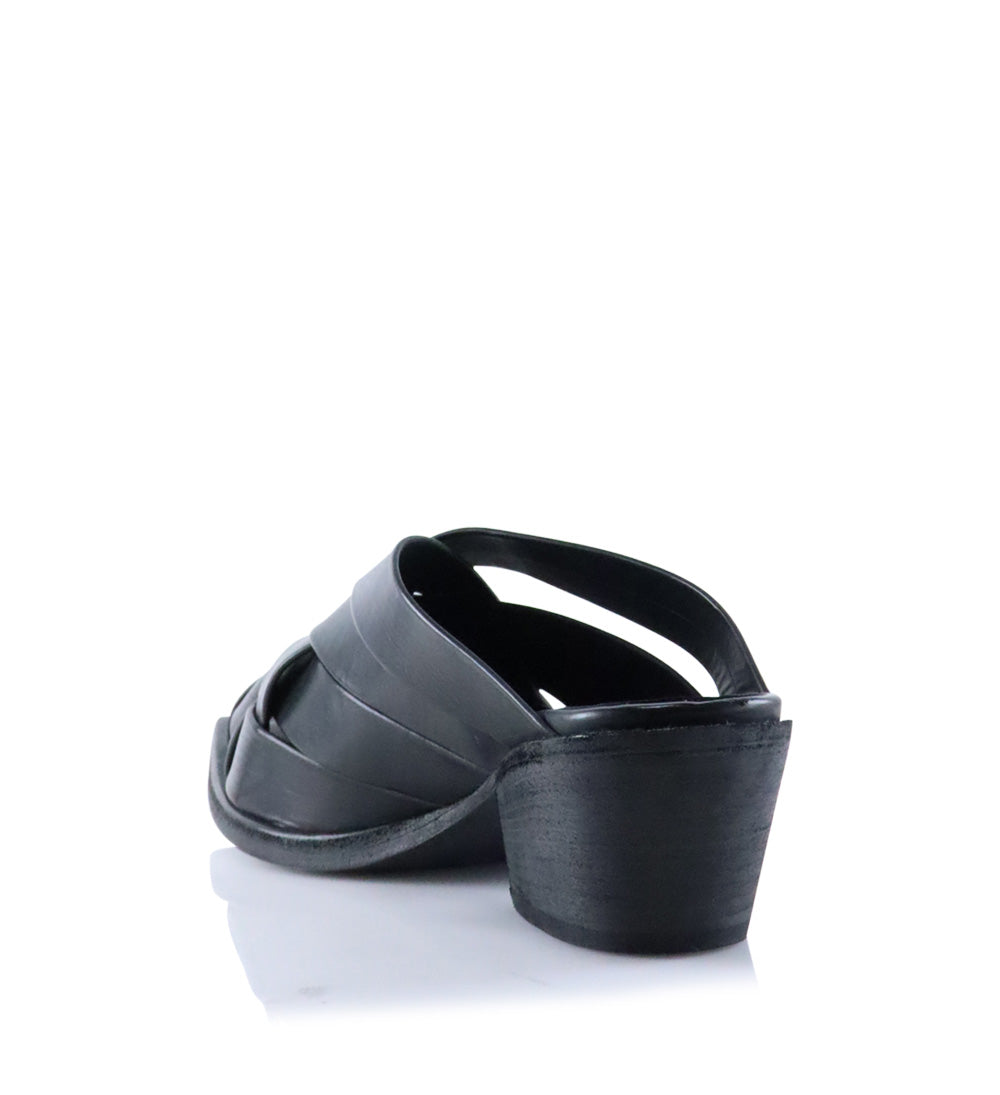 Luana sandals, black leather