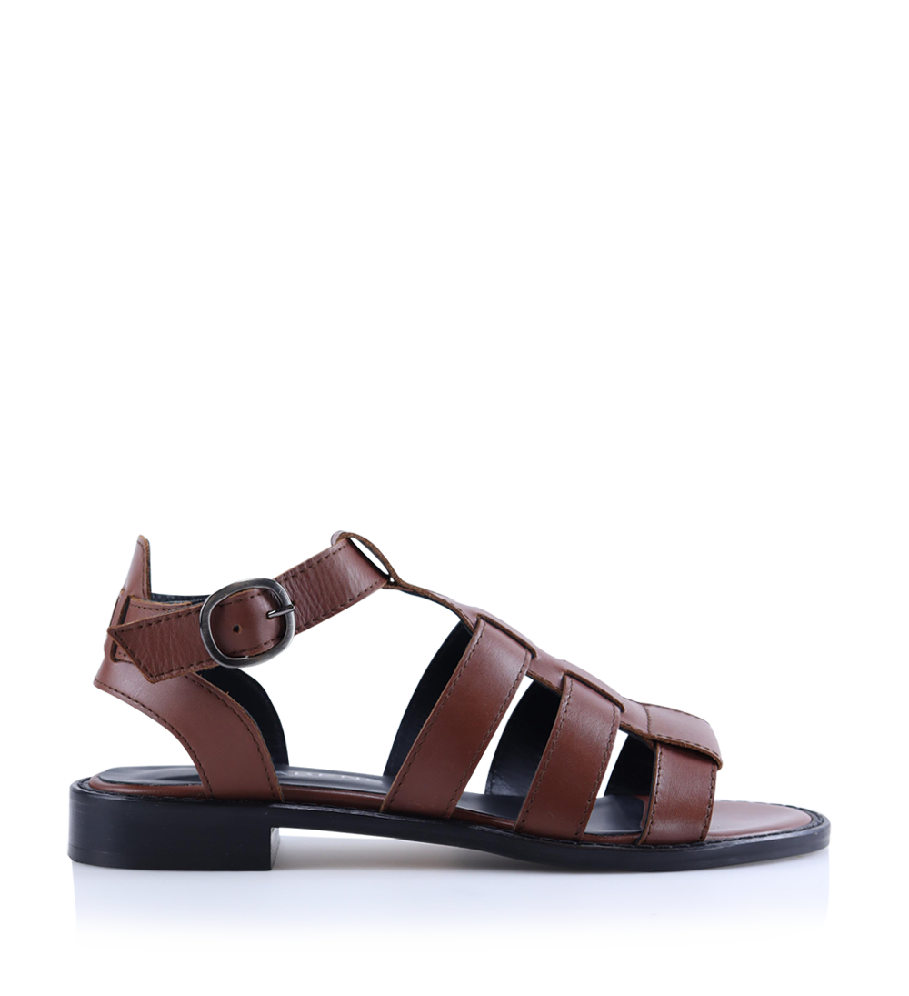 Matilde sandals, brown leather