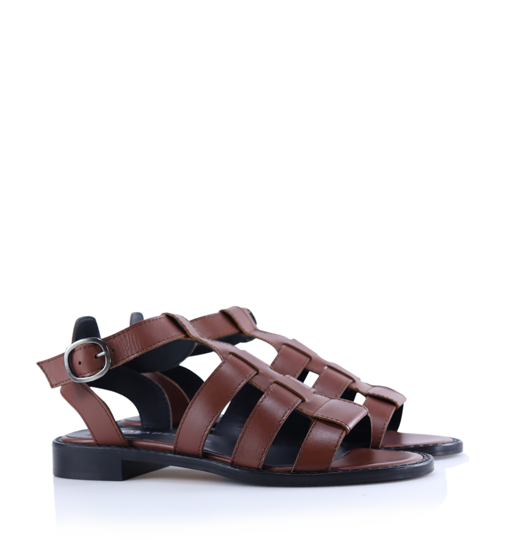 Matilde sandals, brown leather