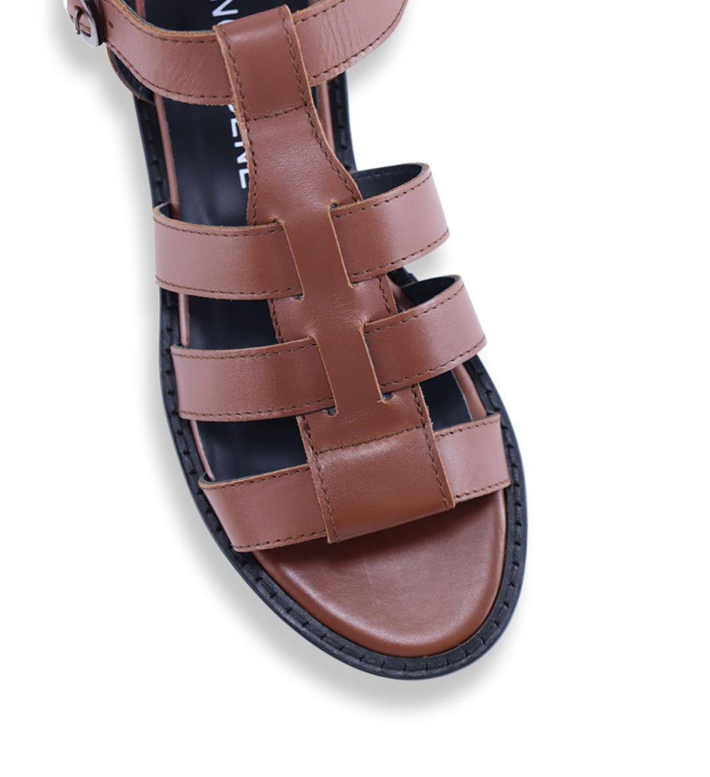 Matilde sandals, brown leather
