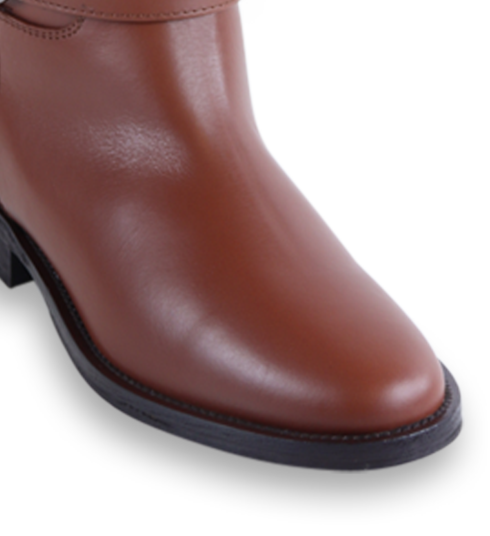 Isolde, Brown Leather, Boots