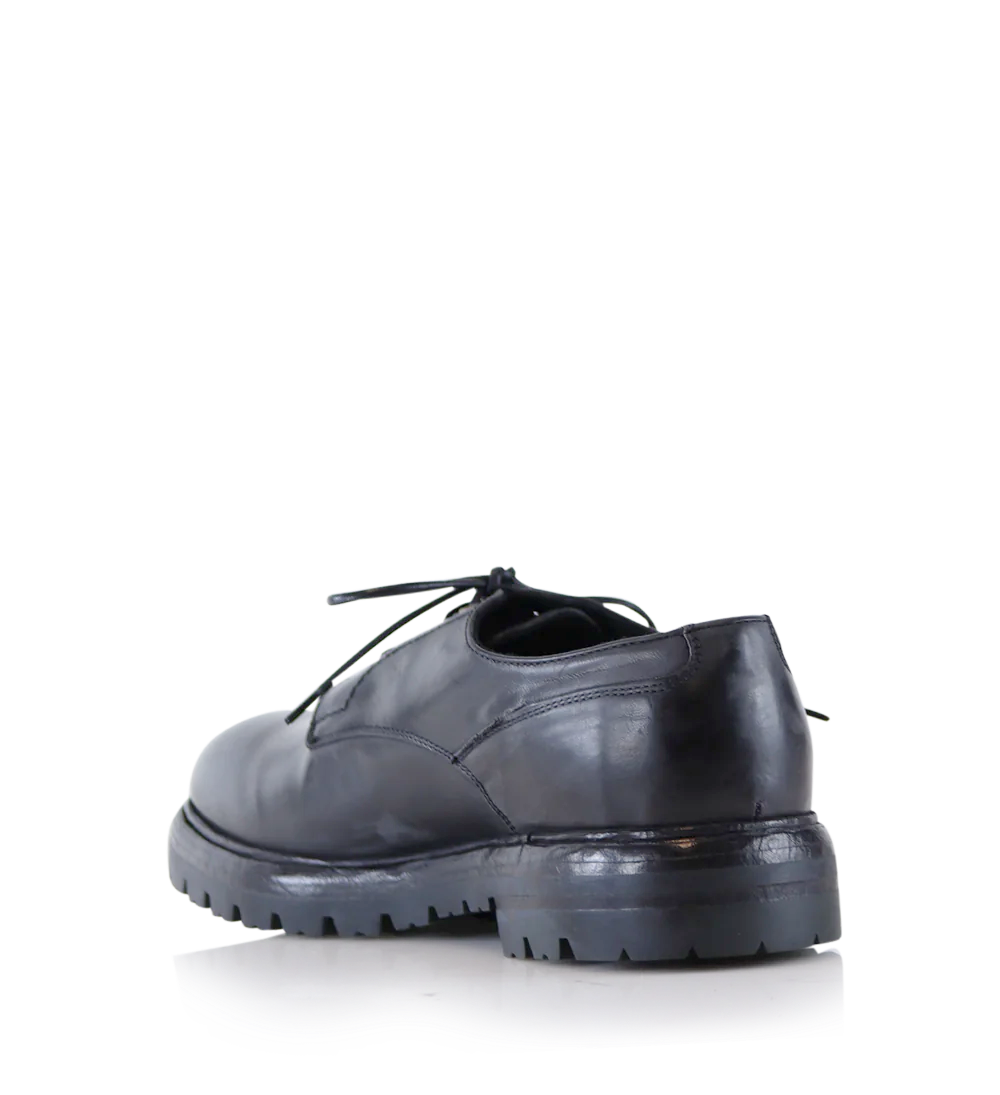 Marco derby lace-up shoes, black leather