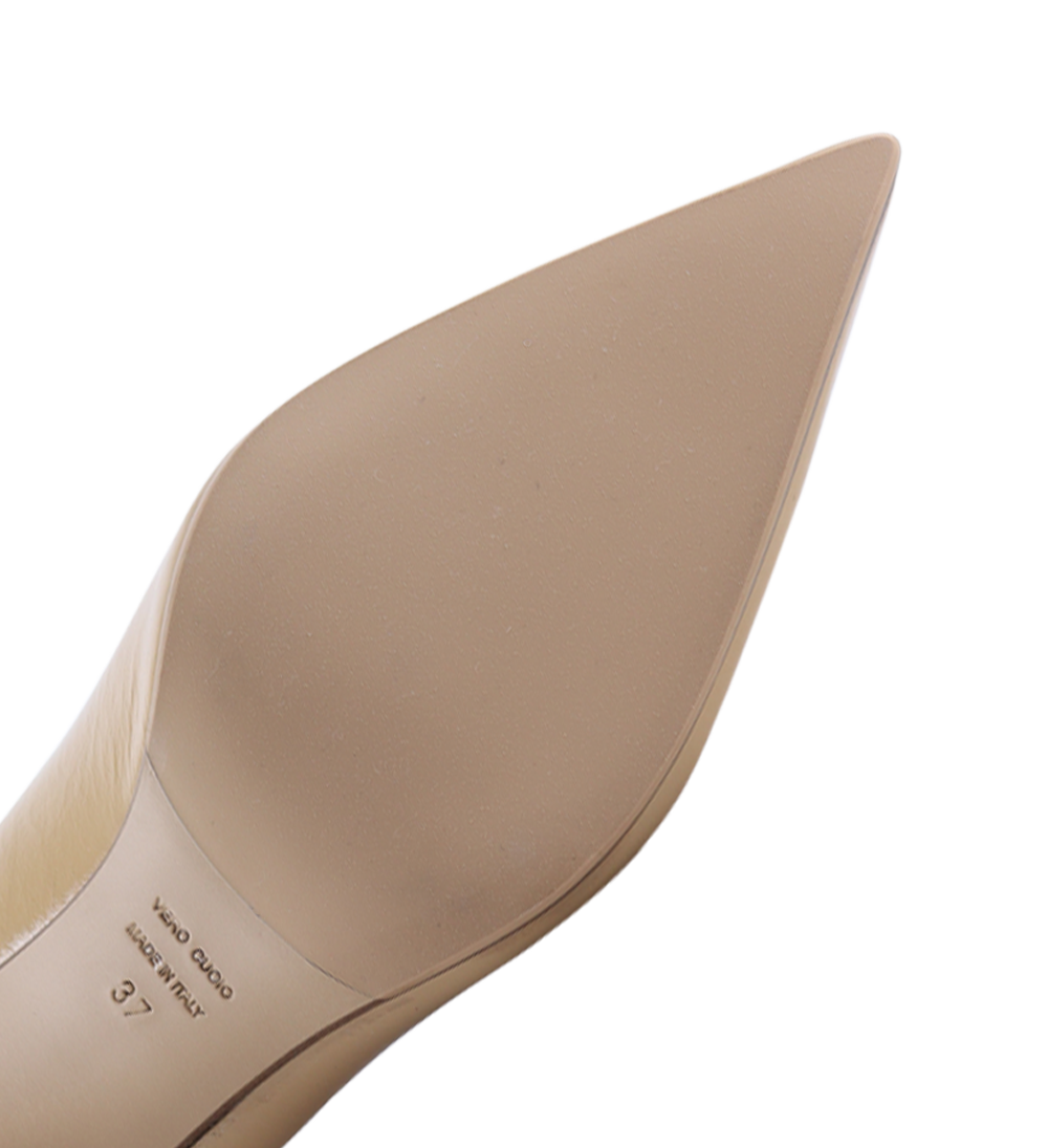 Emily 70 stilettos, beige patent