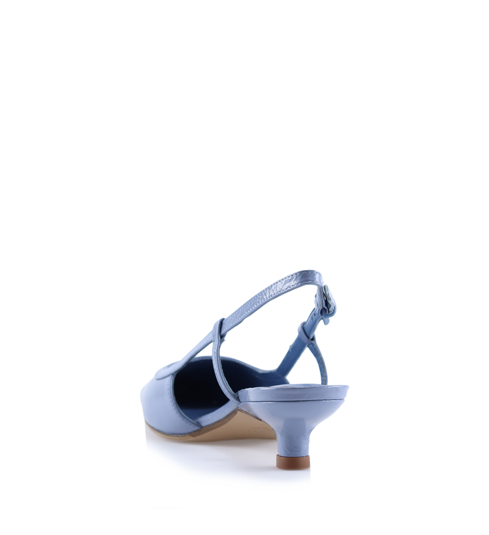 Elena 35 slingback stilettos, blue patent