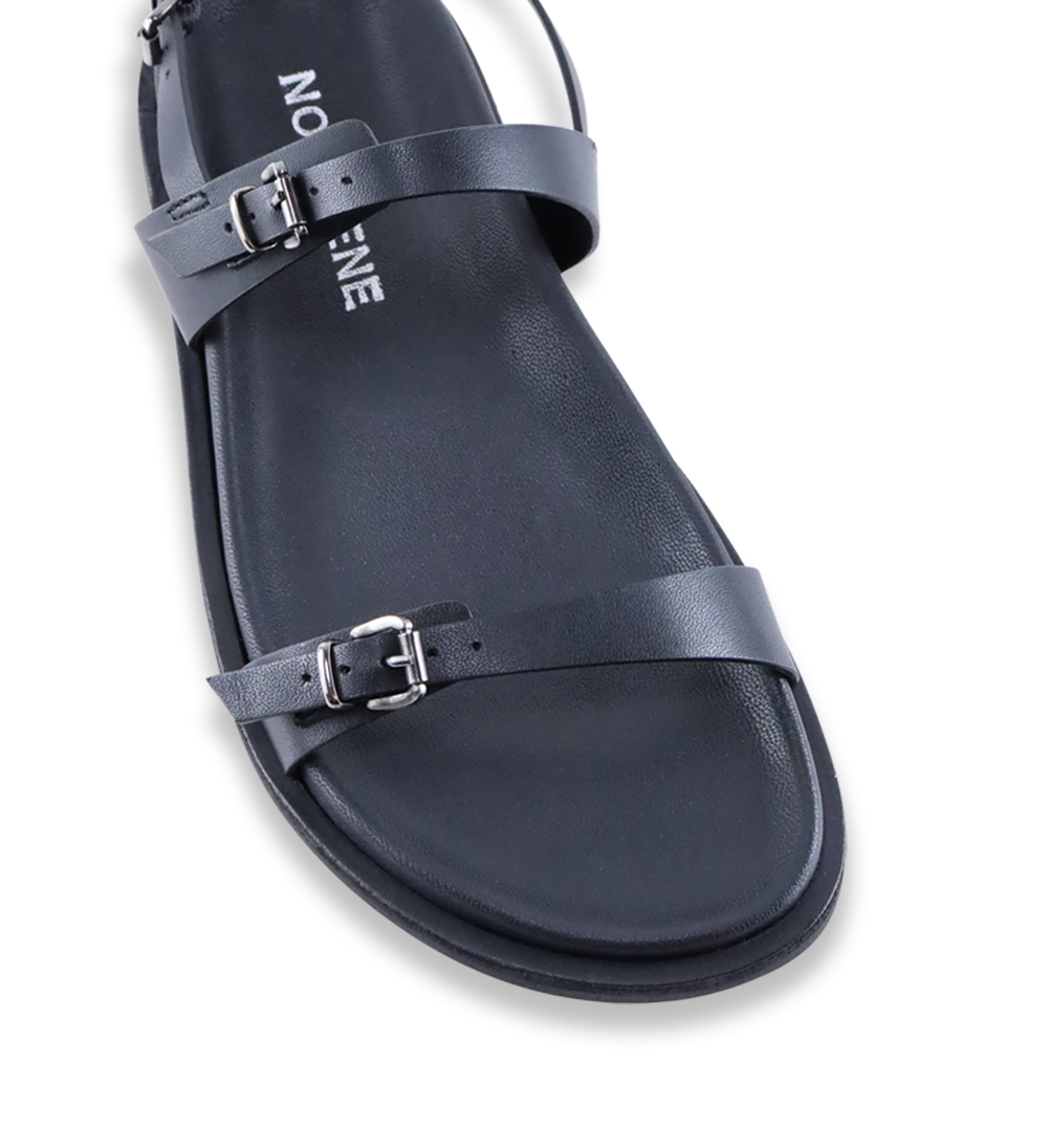 Lola sandals, black leather