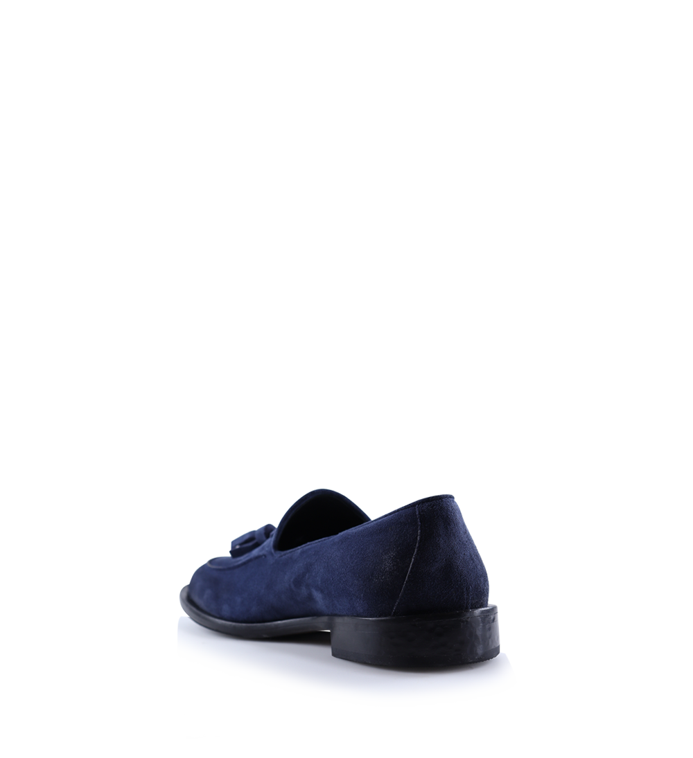 Vico loafers, blå ruskind