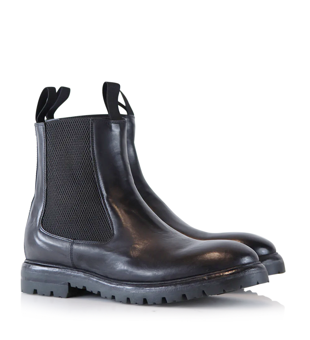 Marcello Chelsea Boots, Black Leather