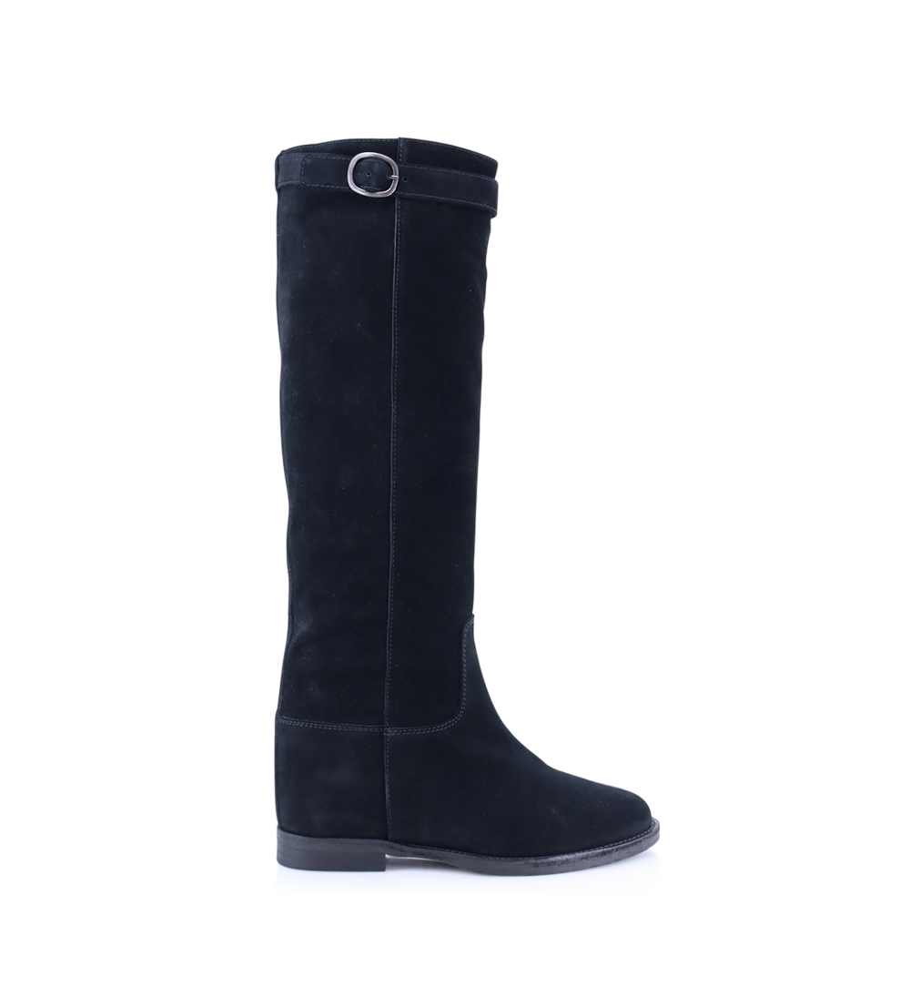 Iris 30 boots, black suede