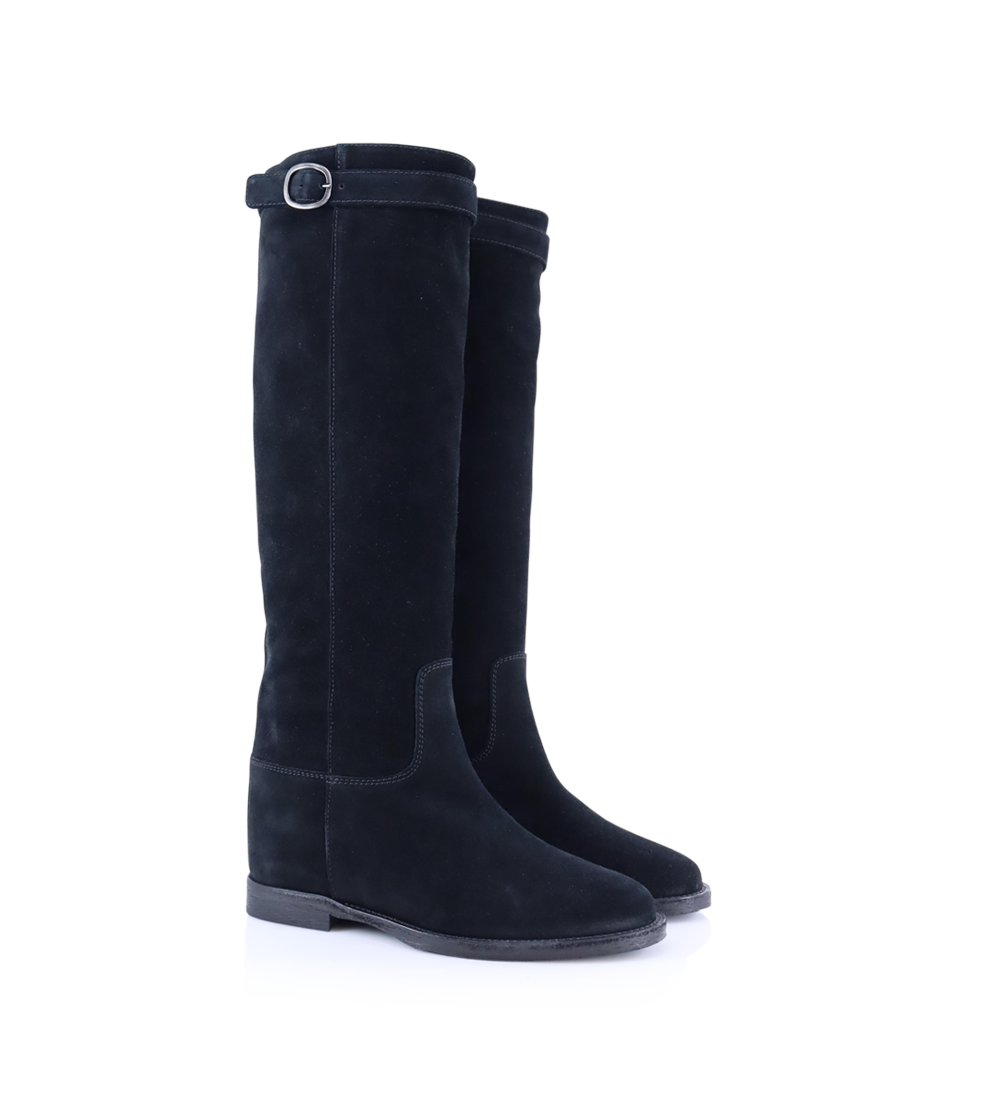 Iris 30 boots, black suede