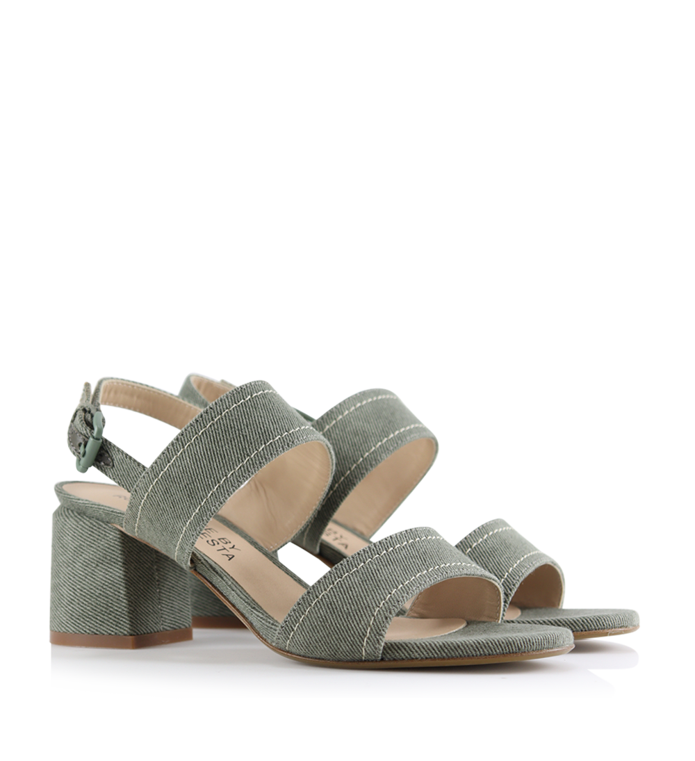 Agnesina sandals, khaki jeans