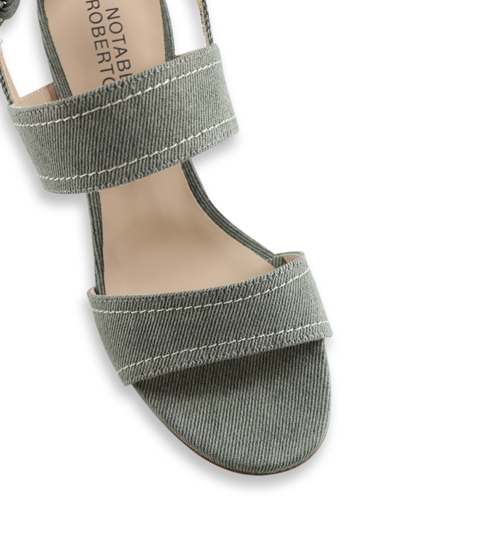 Agnesina sandals, khaki jeans