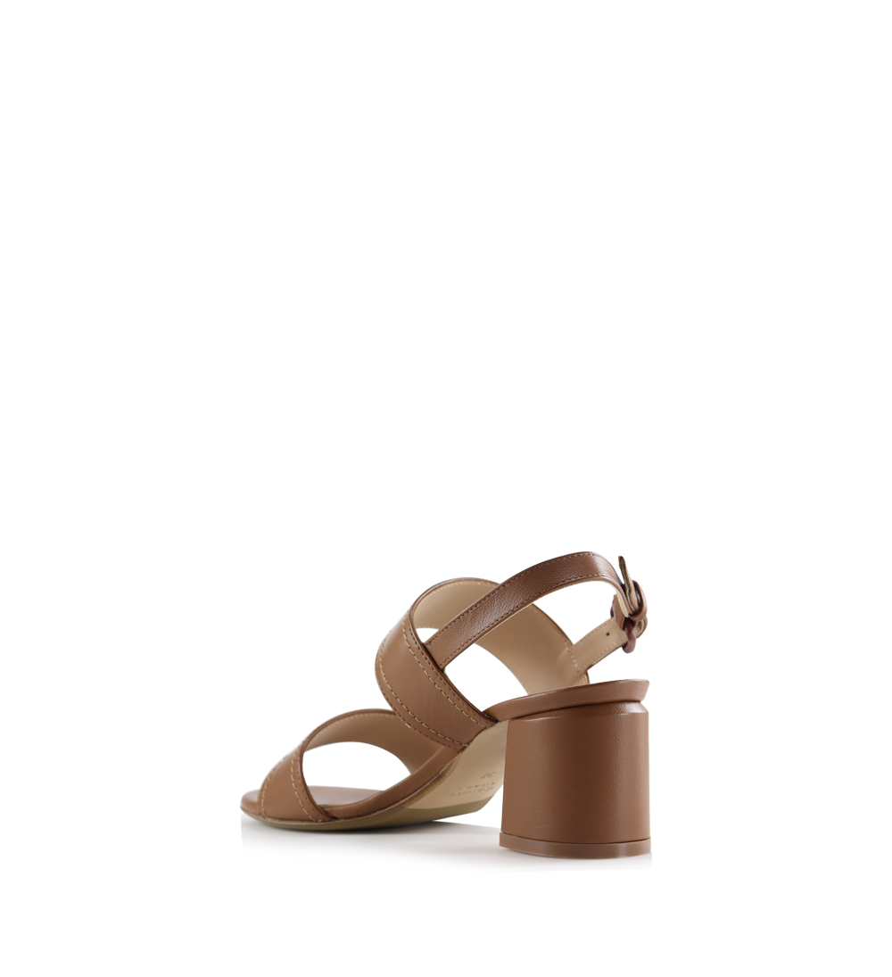 Agnesina sandals, cognac leather