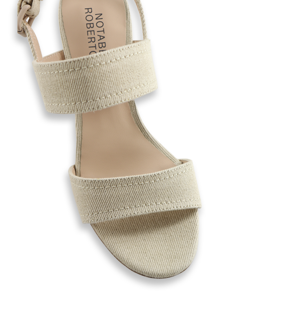 Agnesina 50 sandaler, beige jeans