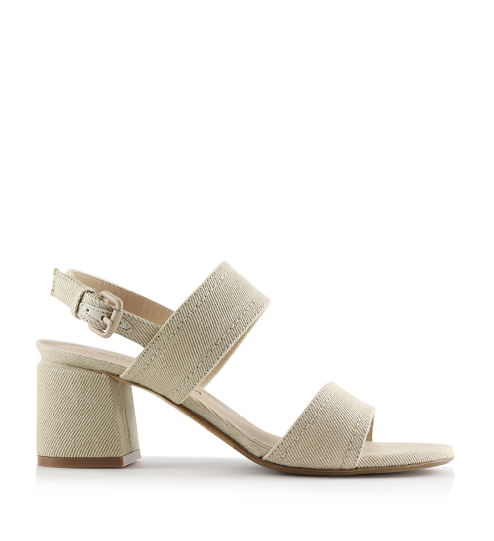 Agnesina 50 sandaler, beige jeans