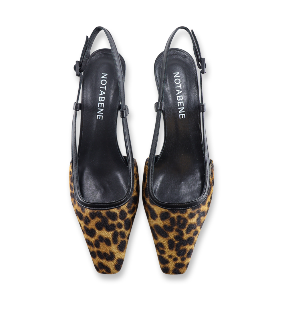 Elena 35 slingback stilettos, Leopard