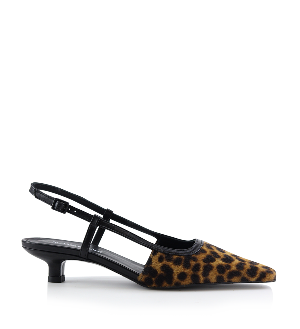 Elena 35 slingback stilettos, Leopard