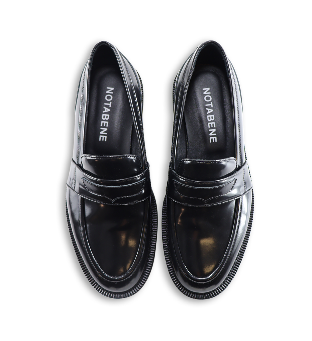 Asia chunky loafers, black leather