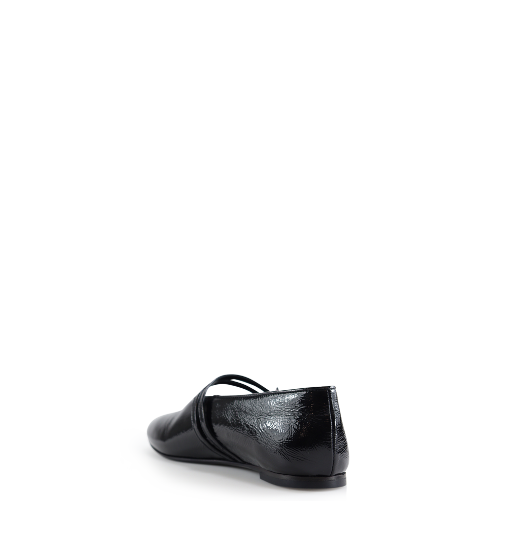 Barbette ballerinas, black patent