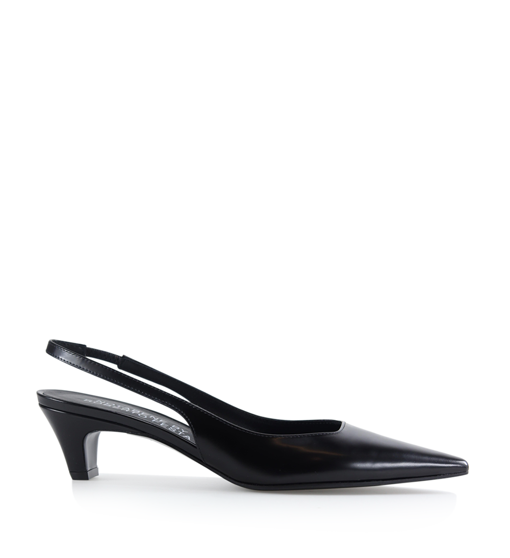 Beatrice 35 slingback stiletter, sort læder