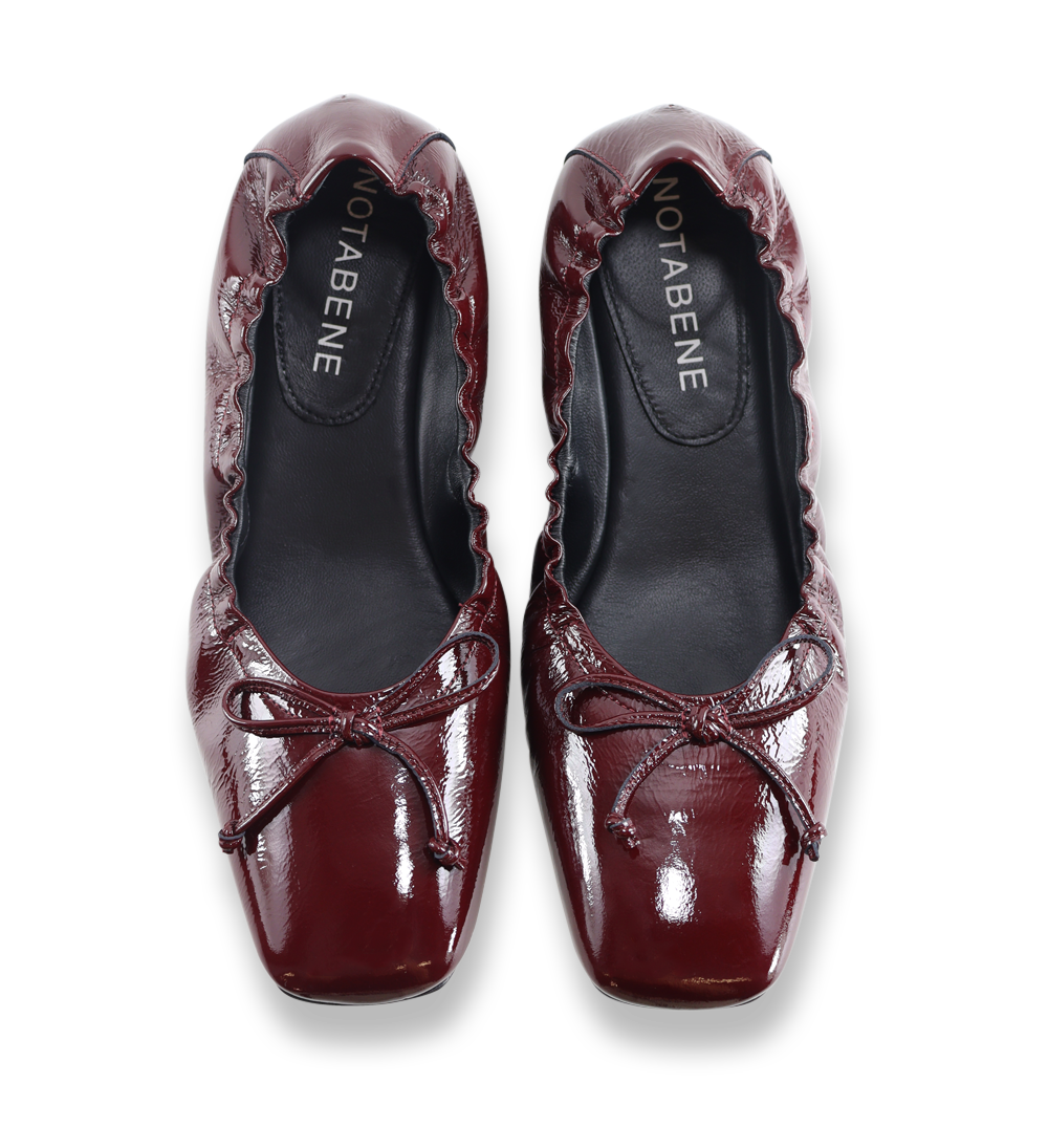 Brigitte ballerinas, bordeaux patent