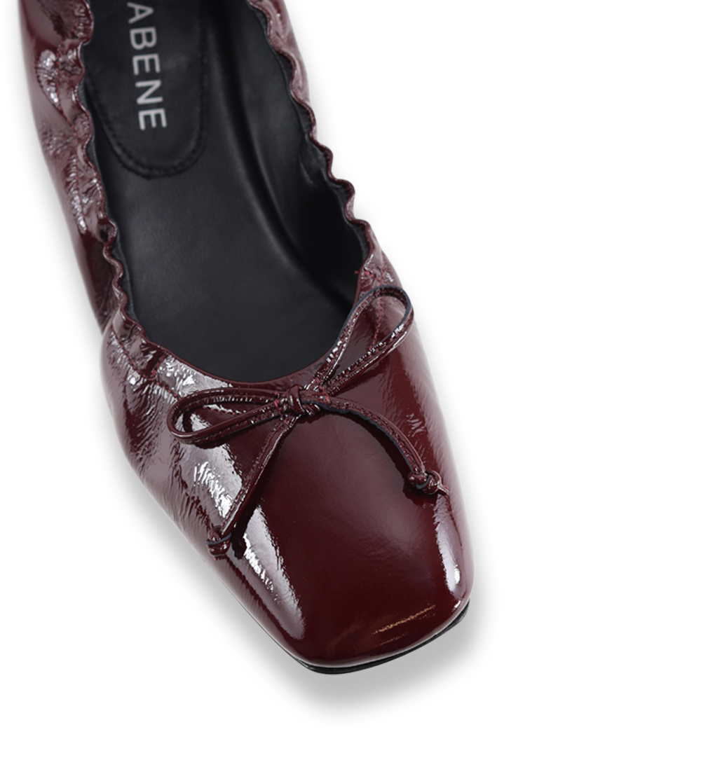 Brigitte ballerinas, bordeaux patent