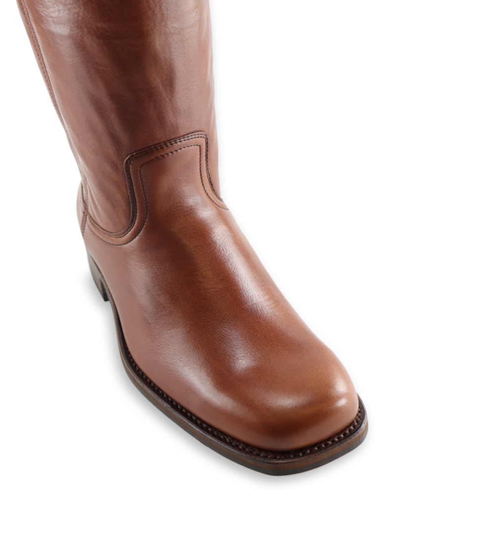 Achilles støvler, brun læder