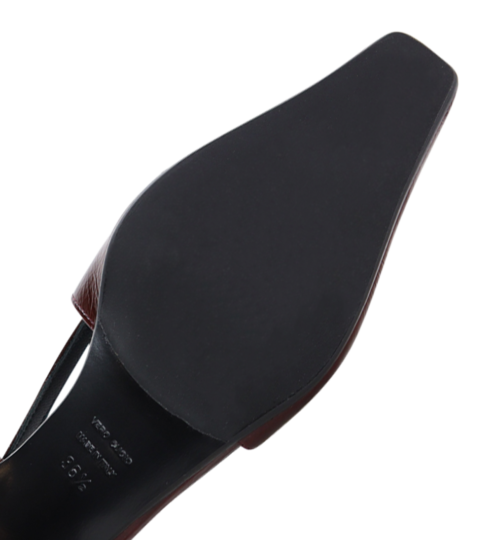 Elena 35 slingback stiletter, bordeaux lak