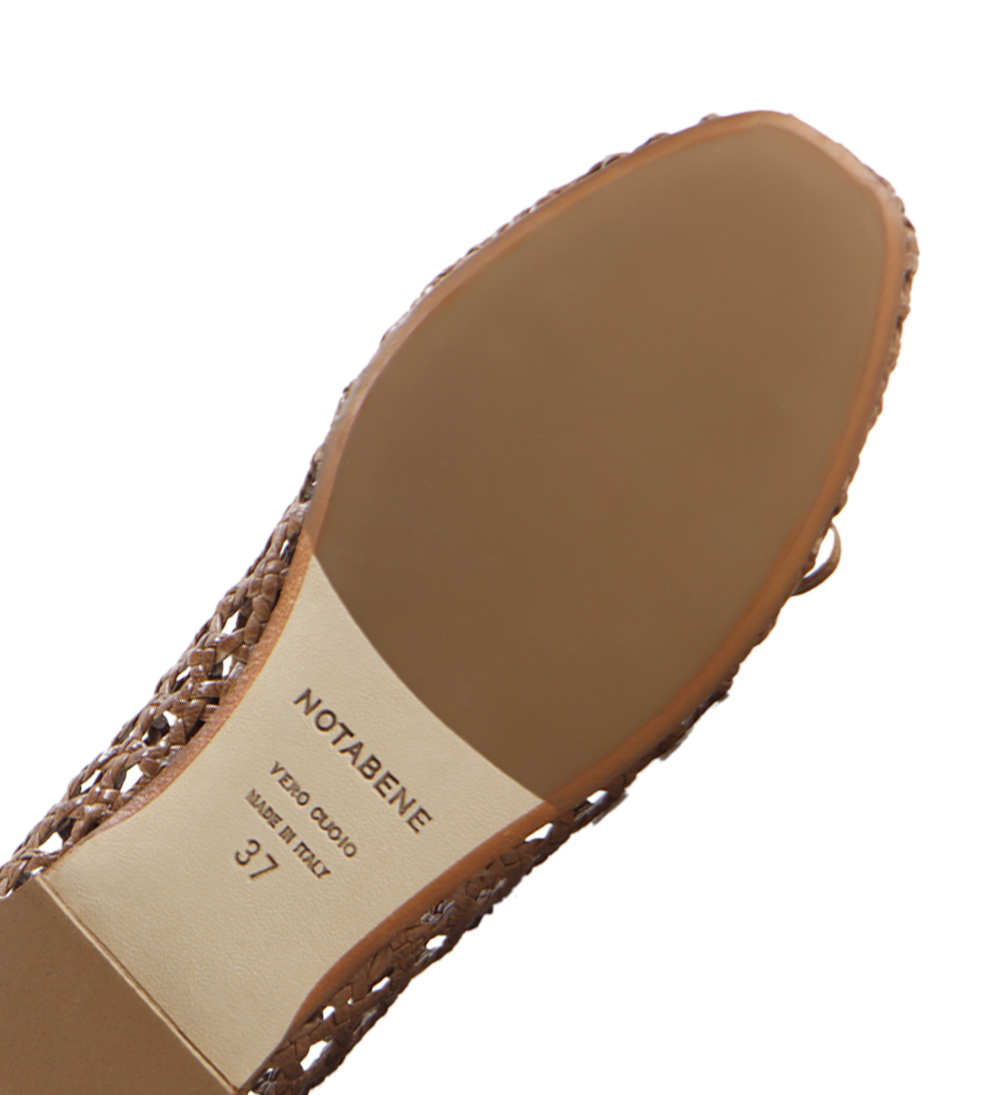 Ischia ballerina, brown leather