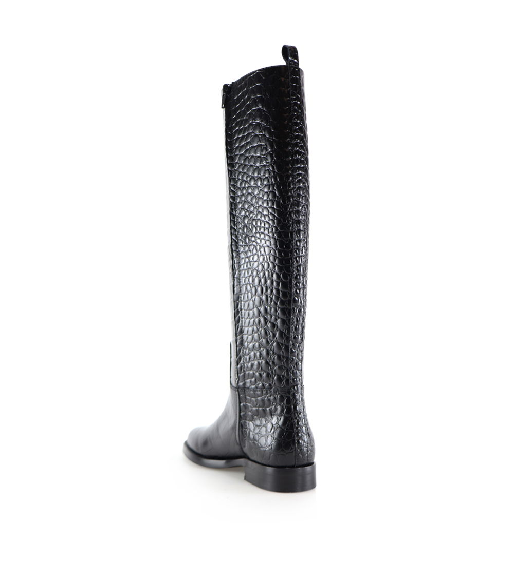 Izella boots, black crocodile